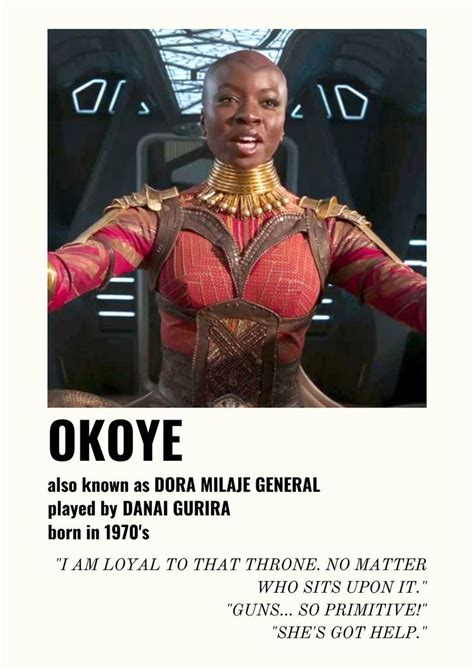 Poster okoye w quotes mcu – Artofit