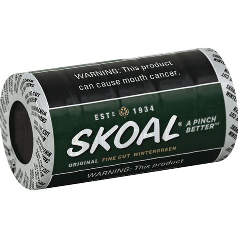 Skoal Smokeless Tobacco, Original, Wintergreen, Fine Cut | Chewing ...