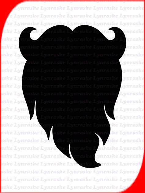 Santa Beard Silhouette SVG, Svg, Dxf, Cricut, Silhouette Cut File ...