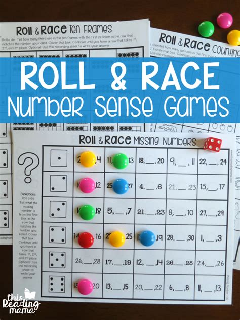 Roll and Race Number Sense Games - This Reading Mama