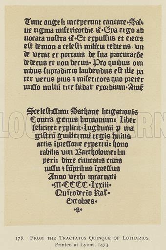 From the Tractatus Quinque of Lotharius, printed at Lyons, 1473 stock ...