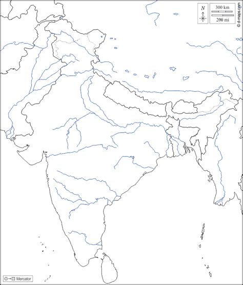 India Map Outline With Rivers - Get Latest Map Update