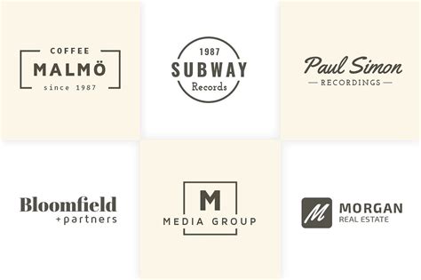 30 Minimal Typography Logo Templates | Typography logo, Logo templates, Typography