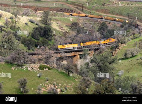 Union Pacific Freight Train at Tehachapi Loop California USA Stock ...