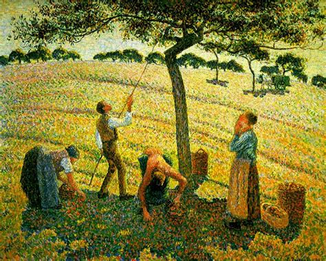 Apple Picking at Eragny-sur-Epte 1888 Painting | Camille Pissarro Oil Paintings