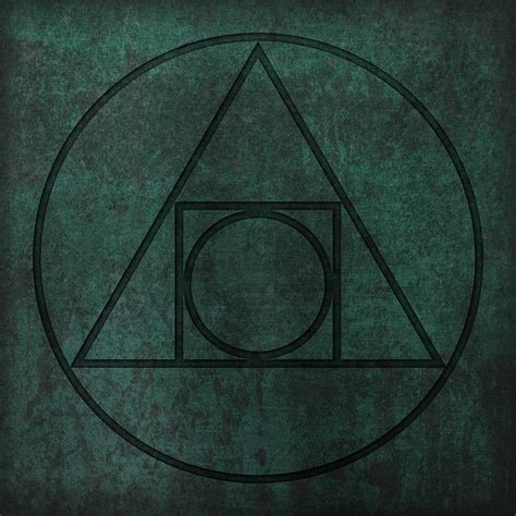 Copper Alchemy Symbol - Squared Circle Digital Art by Edouard Coleman