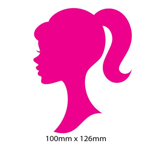 Barbie silhouette Head sticker 100mm x 126mm | eBay