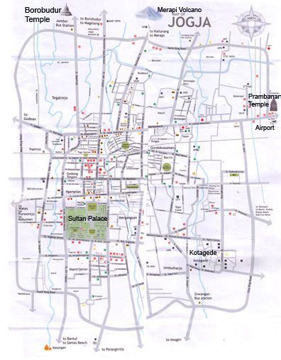 Yogyakarta Map | Jogja Borobudur, Prambanan - Central Java Information ...