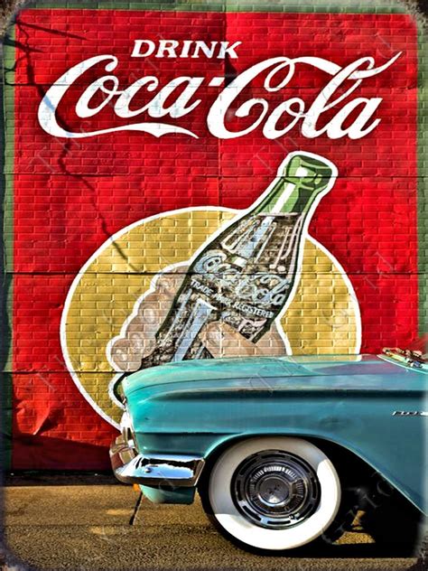 Buy The Grid Metal Coke Tin Sign 50's Retro Kitchen Cocacola Vintage ...