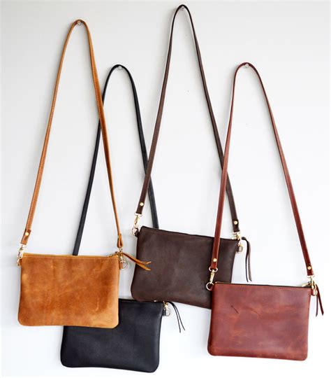 Minimalist leather crossbody bag - Choose your colour by ForestBags on ...