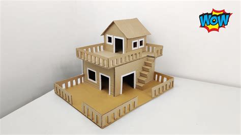 Cardboard House Model Making | How To Make Miniature House From Cardboard | Cardboard House ...