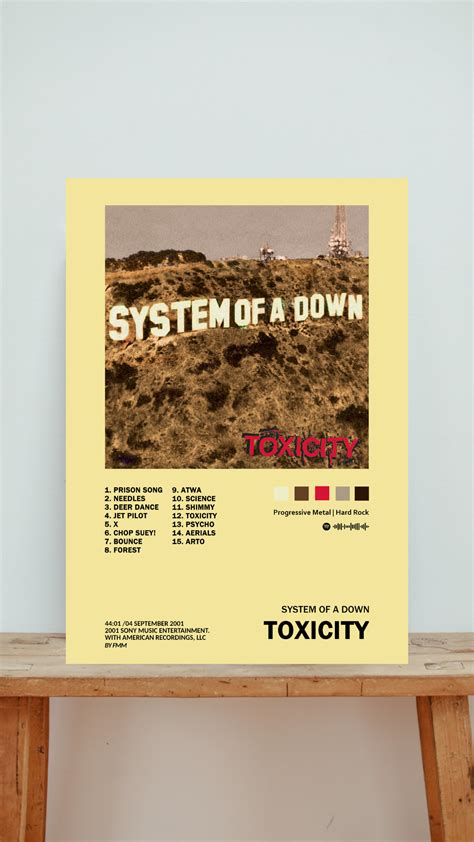 System of a Down 'toxicity' Album Cover Poster Music Wall Art Print Rock Memorabilia Home Decor ...