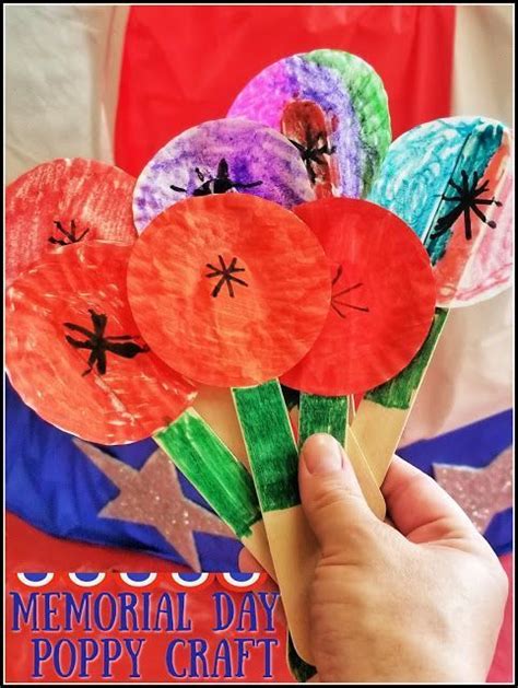 Memorial Day Poppy Kids Craft | Crafts, Poppy craft, Crafts for kids