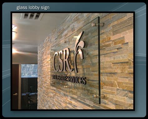 glass standoff pin large sign - Google Search | Señalización de oficina, Letreros acrilicos ...