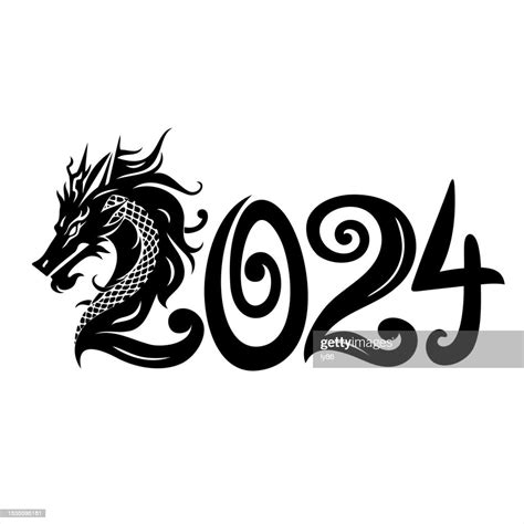 New Year 2024 Year Of The Dragon 2024 Vector Illustrations High-Res ...