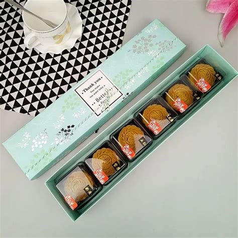 100 X Fresh Tiffany Blue Long Ice Mooncake Gift Box Nougat Egg Yolk Package Boxes Wholesale-in ...