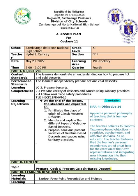 Lesson Plan Grade 5 Quarter 3