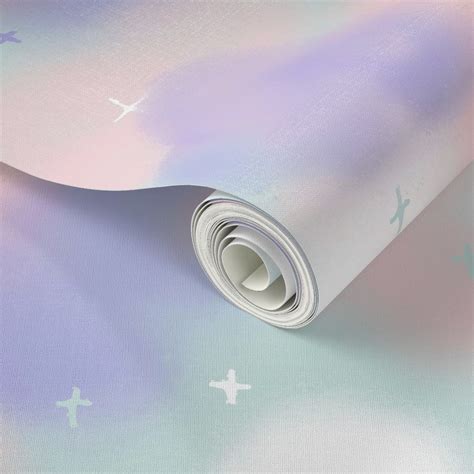 Cotton candy clouds Wallpaper | Spoonflower