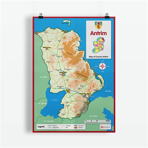 Antrim County Map | 4schools.ie