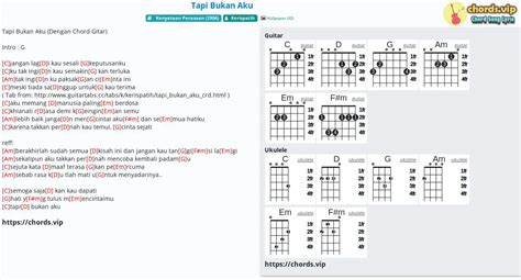 Chord: Tapi Bukan Aku - tab, song lyric, sheet, guitar, ukulele ...