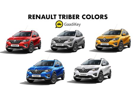 Renault TRIBER Colors: Blue, Orange, White, Red, Silver - GaadiKey