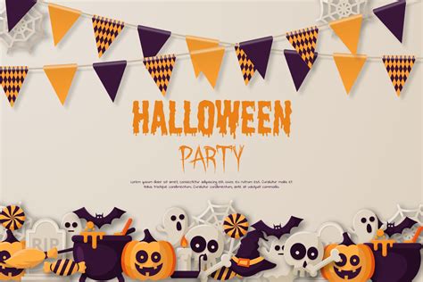 Happy Halloween Party Background. Vector illusration 3343517 Vector Art at Vecteezy