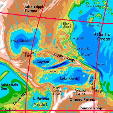 Caribbean Atlantic Ocean Depth Charts