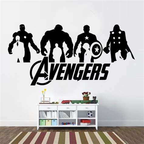 Avengers Silhouette Vinyl Wall Decal