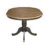 International Concepts Round Drop-Leaf Pedestal Table