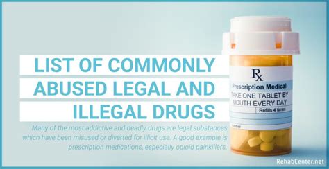 List Of Commonly Abused Legal And Illegal Drugs