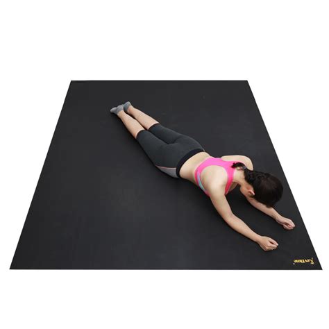 Extreme Large Exercise Rubber Mat 8’x6’Black – RevTime