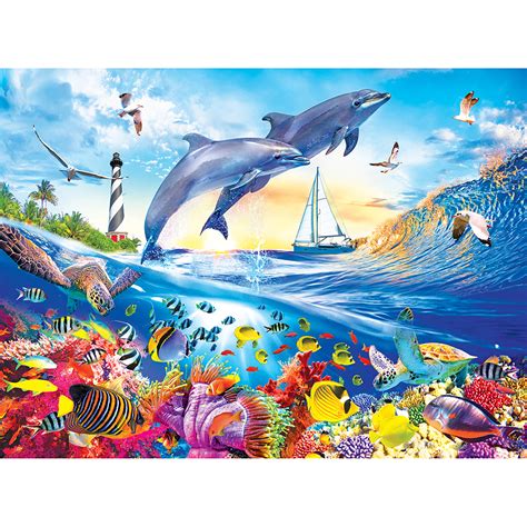 RoseArt - Kodak - Playful Summer Dolphins - 1000 Puzzle