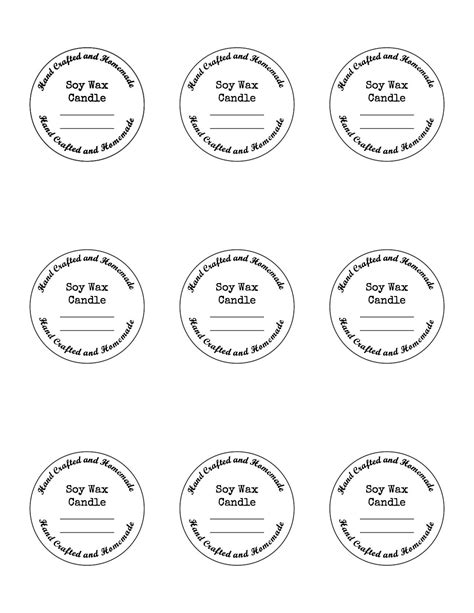 Free Printable Candle Labels