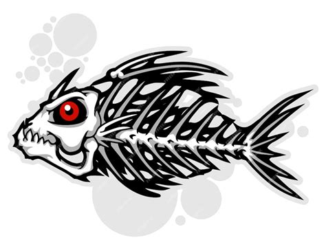 Premium Vector | Fish bone cartoon vector