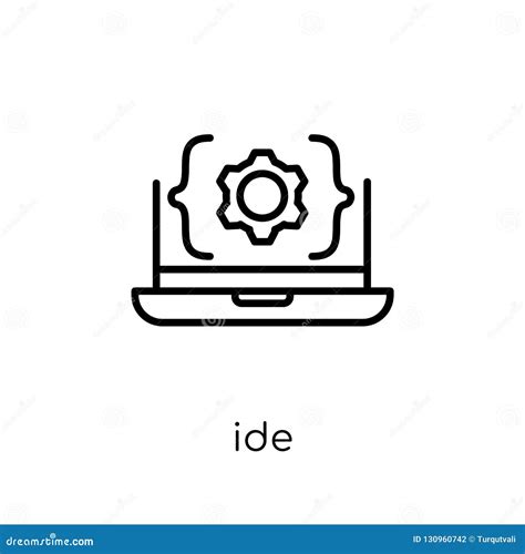 IDE Icon. Trendy Modern Flat Linear Vector IDE Icon on White Background from Thin Line ...