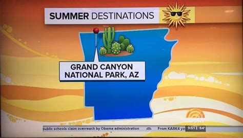 Today Show puts Grand Canyon in map of Arkansas : r/facepalm