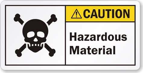 Hazardous Material ANSI Caution Label | Highly Durable, SKU: LB-2315