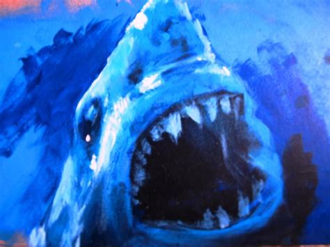 ``Shark Attack´´ by ErrE ProD. Acrilic paint on wood. Acrílico sobre madera. | Shark attack ...