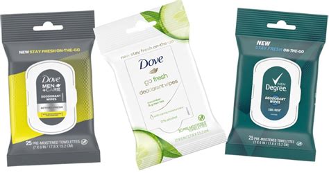 Degree or Dove Deodorant Wipes for $1.22 :: Southern Savers