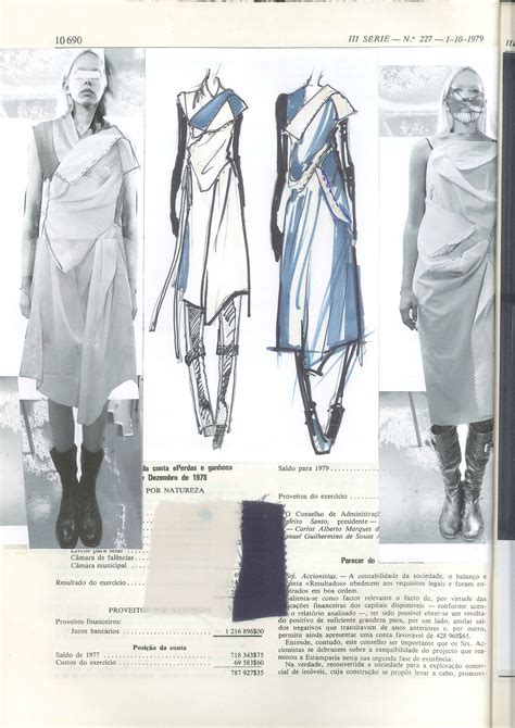 Fashion Sketchbook page layout with dress sketches, fabrics & fashion ...