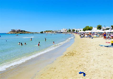 Agios Georgios beach on Naxos. Accommodation.