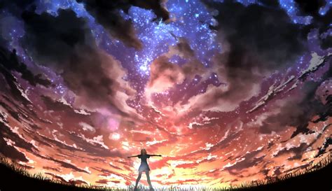 digital Art, Sky, Anime Girls, Anime, Artwork Wallpapers HD / Desktop ...