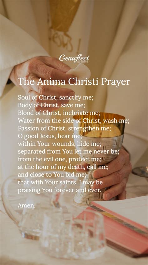 The Anima Christi Prayer + Genuflect