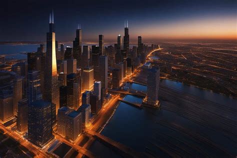 City Lights In 3D: Showcasing Urban Beauty Through Rendering In Chicago ...