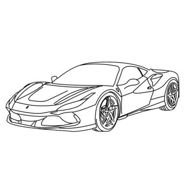 Ferrari Drawing Outline