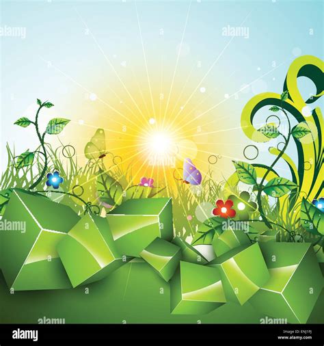 vector green nature design art Stock Vector Image & Art - Alamy