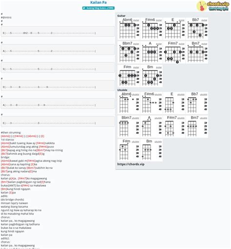 Chord: Kailan Pa - tab, song lyric, sheet, guitar, ukulele | chords.vip