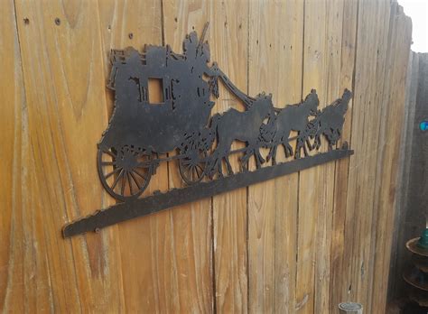 Stagecoach Silhouette with Horses/ Western/Cowboys/ Ranch/Old West ...