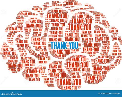 Thank You Word Cloud stock vector. Illustration of thankful - 105023364