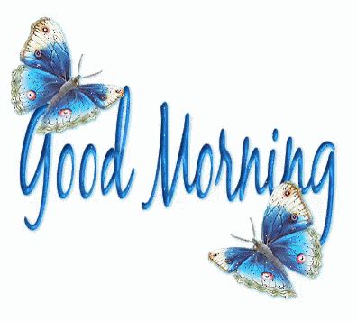 Good Morning Animated Blue Butterflies GIF | GIFDB.com